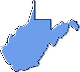 west virginia map, west virginia vector, west virginia outline, west virginia