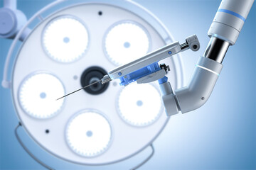Robotic assisted surgery machine with surgery lights