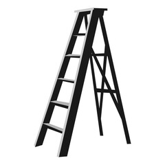 Digital png illustration of ladder symbol on transparent background