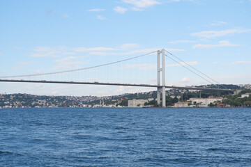 Bosphorus bridge and city scape in Istanbul, Turkey