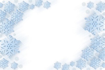 Digital png illustration of snowflakes with copy space on transparent background