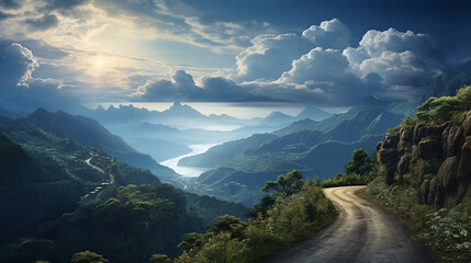 beautiful nature street view 