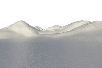 Fototapeta na wymiar Digital png illustration of winter landscape with snow on transparent background