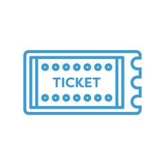 Digital png illustration of blue ticket with text on transparent background