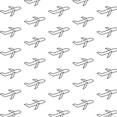 Digital png illustration of planes pattern on transparent background