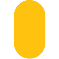 Digital png illustration of yellow shape with copy space on transparent background
