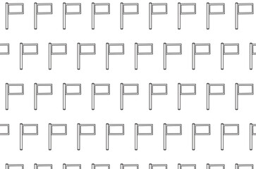 Digital png illustration of black flags on poles on transparent background