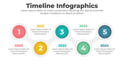 Fototapeta na wymiar Business timeline infographic design elements and flowchart 5 steps 