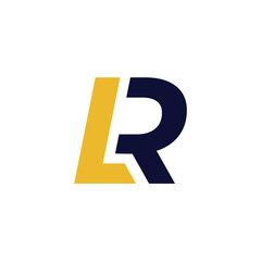 letter lr logo design vector