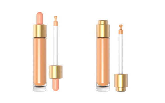 make up bottle, lipgloss,lipstick,3D render image