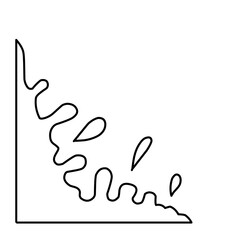 Water Drop Corner Border Outline 