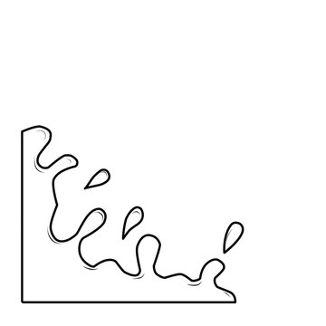 recommend clip art: Water Drop Corner Border Outline 