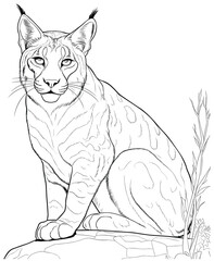 Lynxes coloring pages for kids