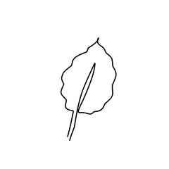One Line Leaf Drawing 