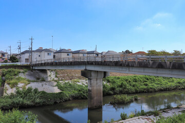 Fototapeta na wymiar 鴨川の根切橋（埼玉県さいたま市西区・桜区）