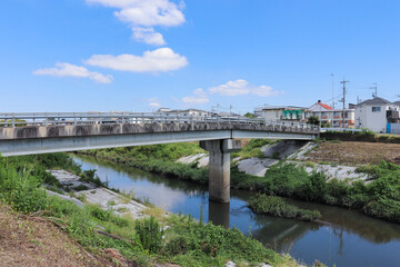 Fototapeta na wymiar 鴨川の根切橋（埼玉県さいたま市西区・桜区）