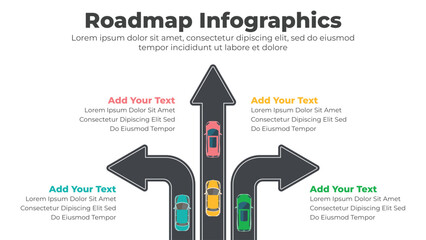 Vector company milestones concept with a road map