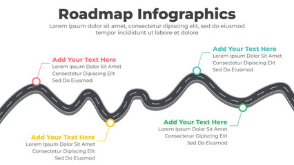 Roadmap infographics for presentation template