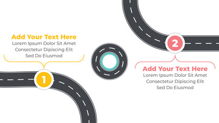 Business roadmap infographic template 