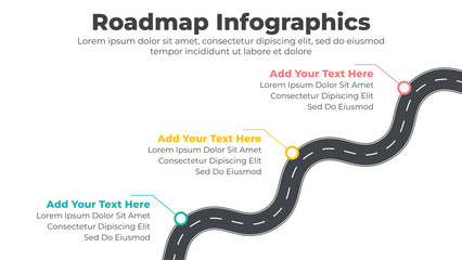 Vector company milestones concept with a road map