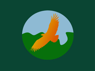 Creating Harmony between the Eagle and the Sky in an Inspiring Logo Design, the eagle logo is unique and beautiful.