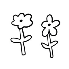 flower sketch vecter, hand drawn flowers line art, abstract art, decorative love, fresh life nature