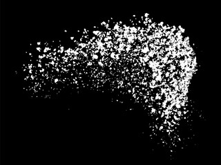White splashes isolated on black background. Abstract vector explosion. Digitally generated image. Illustration, EPS 10.