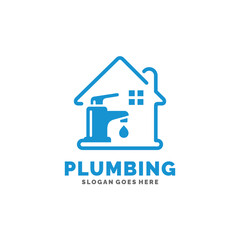 Plumbing logo design vector illustration