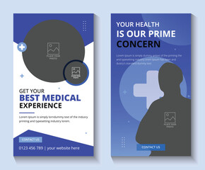 Editable medical healthcare dental Instagram stories social media square web ads banner flyer post template design collection