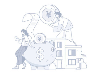 Home loan flat vector concept operation illustration
