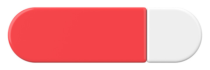 3D button. Empty button. 3D illustration.