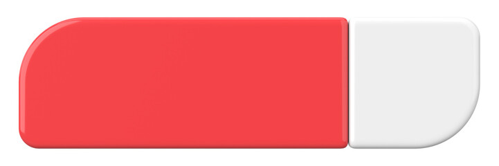 3D button. Empty button. 3D illustration.