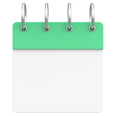 Empty calendar. 3D calendar. 3D illustration.