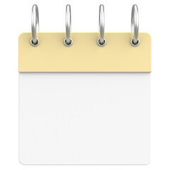 Empty calendar. 3D calendar. 3D illustration.