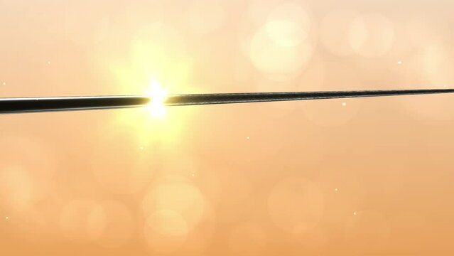 Hair care, Animation Nourish hair action of shampoo or serum. Repair Damaged Hair.