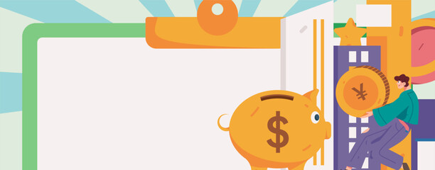 Home loan flat vector concept operation illustration
