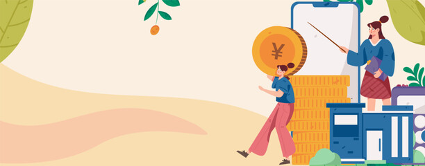 Home loan flat vector concept operation illustration
