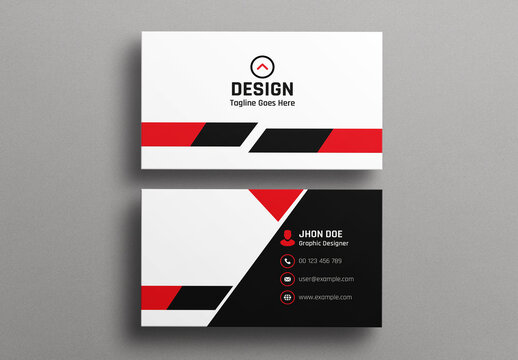Red & Black Business Card