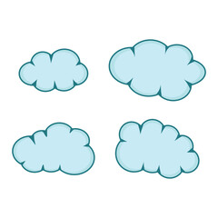 Beauty cloud sky cartoon icon illustration
