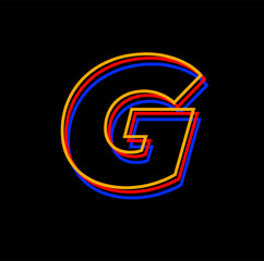 G brand name vector illustration