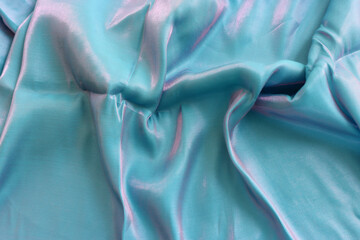 Blue with pink light silk fabric texture background
