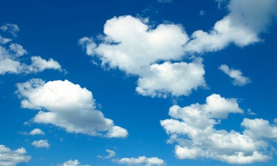 Fototapeta premium Blue sky background with tiny cloudsbe used as a background