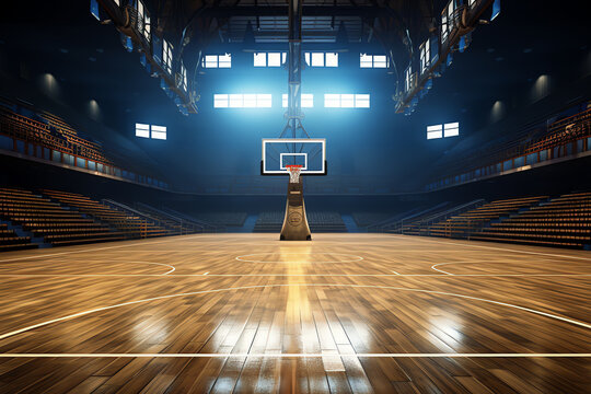 basketball court, AI generated