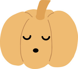 Cute autumn fall pumpkin character isolated illustration