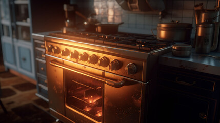 stove in the kitchen
