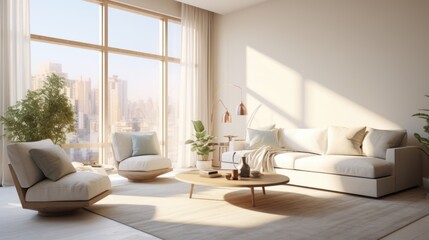 modern living room with sofa