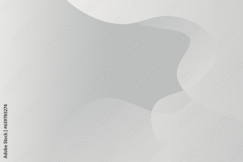 Wall mural modern business card template with grey and white gradient waves and free space for text