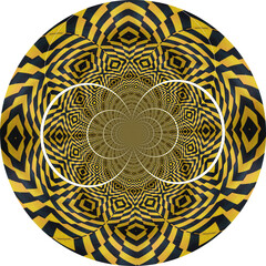 spiritual symbol round ornament