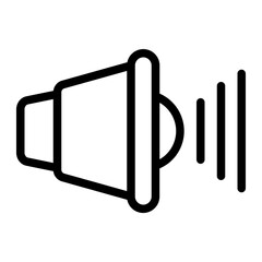 Audio or speaker outline line icon