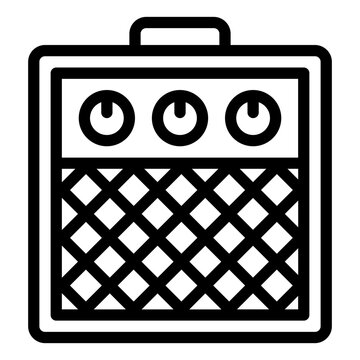 recommend clip art: Amplifier or monitor speaker outline line icon
